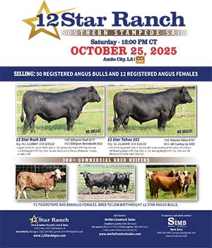 12 Star Ranch Bull & Female Sale Ad