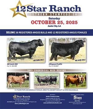 12 Star Ranch Bull & Female Sale Ad