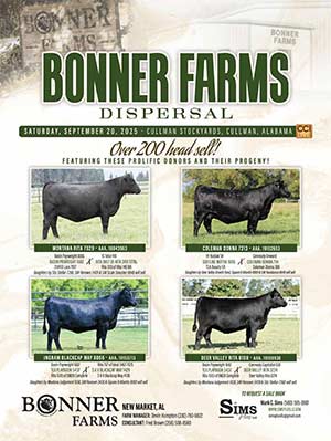 Bonner Farms Dispersal Sale Ad